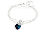 Bransoletka srebrna Hearts Swarovski B26