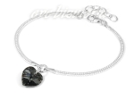Srebrna bransoletka z Serduszkiem Swarovski B29b