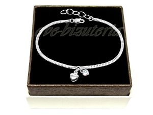 Srebrna bransoletka Serduszka 1131