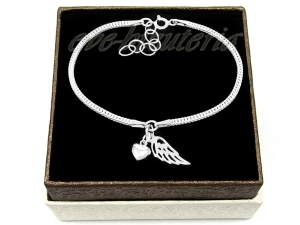 Srebrna bransoletka Skrzydło Anioła B38