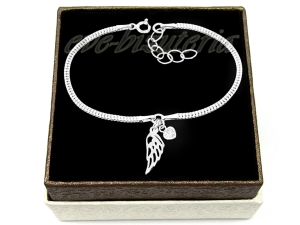 Srebrna bransoletka Skrzydło Anioła B39