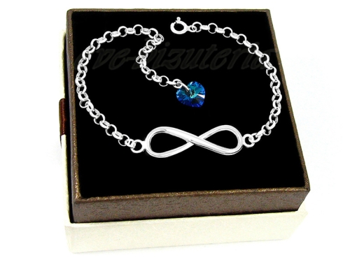 Srebrna bransoletka Nieskończoność Serce Swarovski 1163-B45.jpg