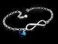Bransoletka srebrna Nieskończoność Serce Swarovski 1162-B44a.jpg