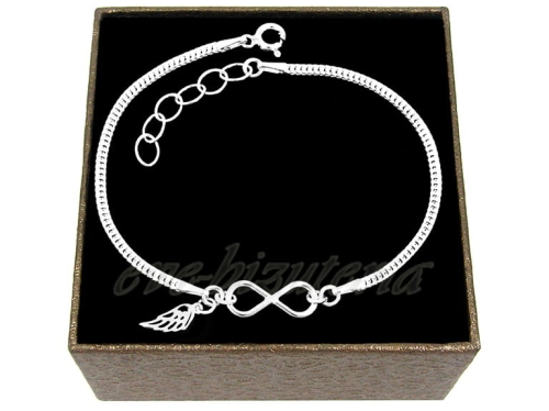 Srebrna bransoletka nieskończoność skrzydło 1189-B63.jpg