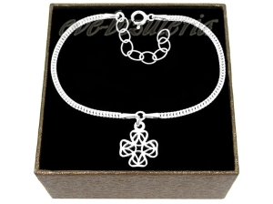 Srebrna bransoletka Koniczynka Ażur B71