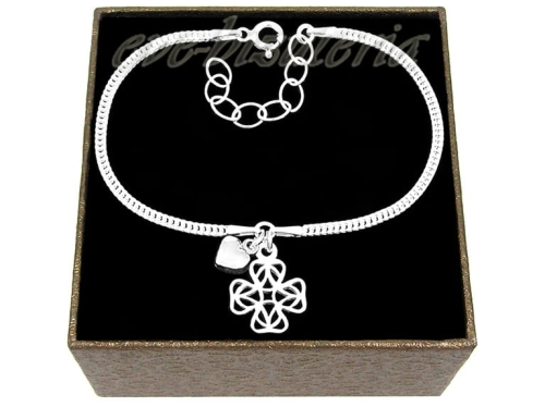 Bransoletka srebrna koniczynka serce 1198-B72.jpg