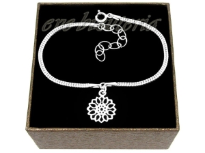 Srebrna bransoletka Kwiatek B78