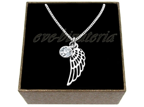 Srebrny naszyjnik Skrzydło Anioła z cyrkonią 1216-W5.jpg