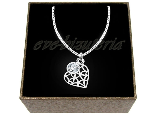 Srebrny naszyjnik z serduszkiem i cyrkonią W8a.jpg
