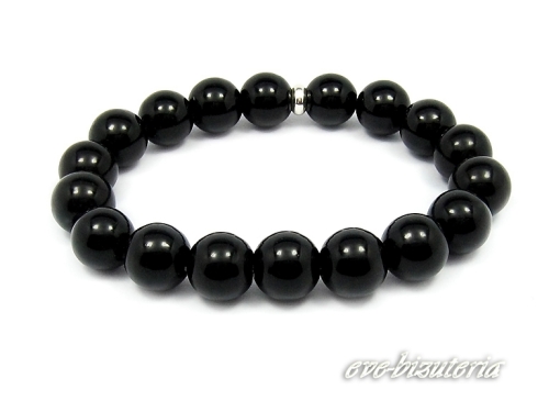 Bransoletka z kamieni onyks 10 mm 0343