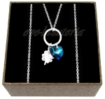 Naszyjnik Koniczynka Serce Swarovski W12