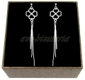 Srebrne kolczyki Koniczynki wiszące A18.jpg