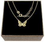 Naszyjnik Motylek Ażur pozłacany