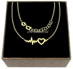 Naszyjnik Puls Linia Życia pozłacany