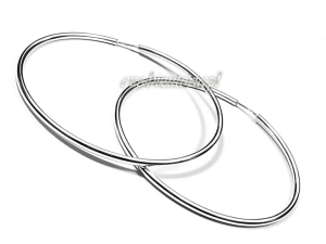 Kolczyki srebrne koła 5 cm 1113