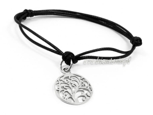 Bransoletka sznurkowa z zawieszką DRZEWO ŻYCIA 0823