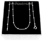 Srebrny łańcuszek z kuleczkami 