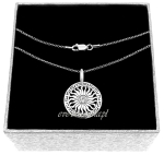 Srebrny naszyjnik Słońce z cyrkonią