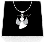 Naszyjnik łańcuszek Aniołek z cyrkoniami L2