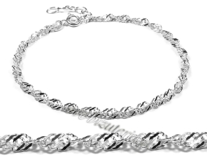 Bransoletka srebrna damska SINGAPUR 0642