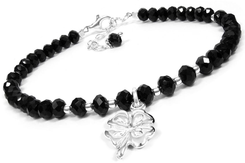 Bransoletka srebrna koniczynka z kryształami 1443-FS4-TC.jpg