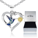 Łańcuszek srebrny Serduszko Koliber  z cyrkoniami