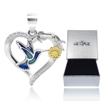Srebrna zawieszka Serduszko Koliber z cyrkoniami