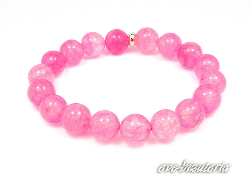 Bransoletka z kamieni jadeit 10 mm 0333