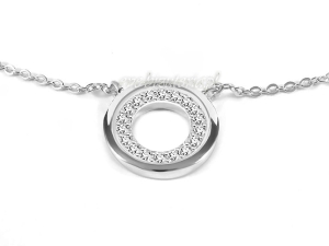 Srebrny naszyjnik RING z cyrkoniami 1108