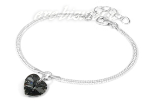 Srebrna bransoletka z Serduszkiem Swarovski B29b
