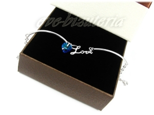Srebrna bransoletka Love Swarovski 1132