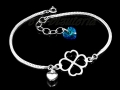 Bransoletka srebrna koniczynka serce Swarovski 1170a-B52.jpg