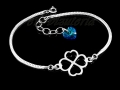 Bransoletka srebrna Koniczynka z serduszkiem Swarovski 1169a-B51.jpg