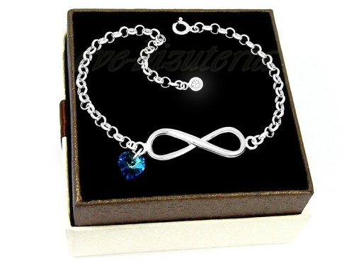 Srebrna bransoletka Nieskończoność Serce Swarovski 1162-B44.jpg