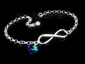 Bransoletka srebrna Nieskończoność Serce Swarovski 1162-B44a.jpg