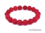 Bransoletka z kamieni - jadeit 10mm wiśniowa
