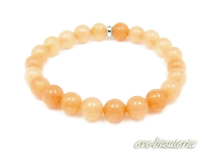 Bransoletka z kamieni - jadeit 8mm orange