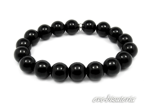 Bransoletka z kamieni onyks 10 mm 0343