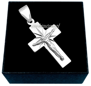 Srebrny krzyżyk męski K10