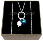 Naszyjnik Koniczynka Serce Swarovski W12