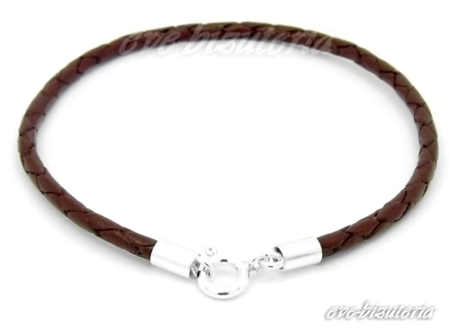 Bransoletka z rzemienia plecionego, syntetycznego 4 mm 0702