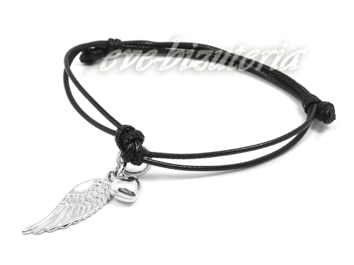 Srebrna bransoletka sznurkowa Serce Anioła 1068.jpg