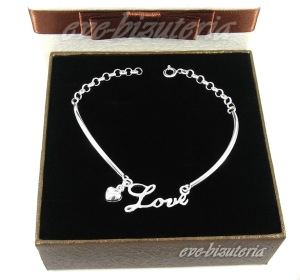 Srebrna bransoletka Love 1100