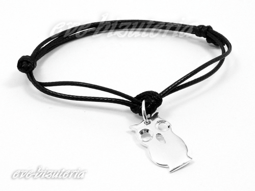 Bransoletka sznurkowa z zawieszką SOWA 0844.jpg