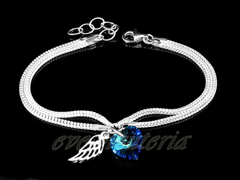 Srebrna bransoletka Serce B60