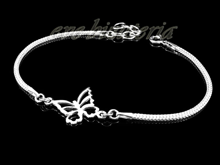 Srebrna bransoletka Motylek B75