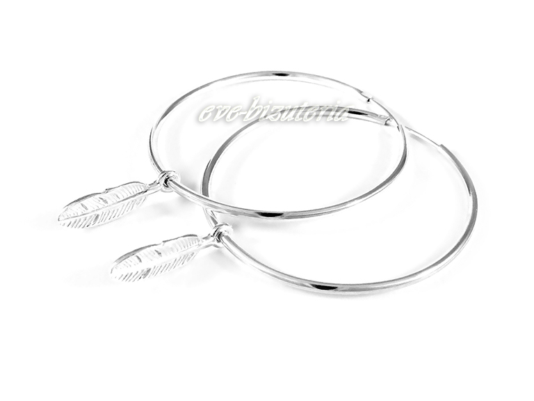 Srebrne kolczyki koła INDIAN CIRCLE 1095