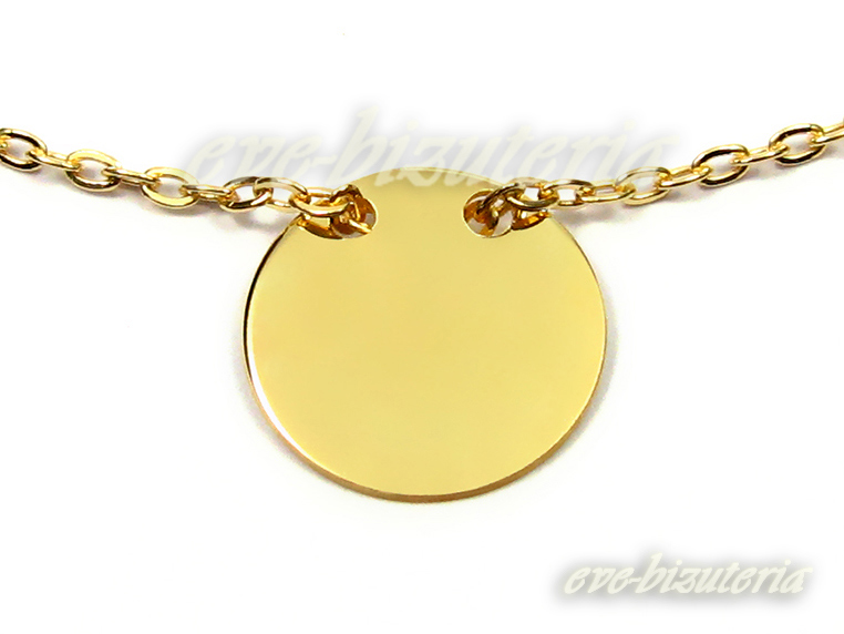 Naszyjnik celebrytka GOLD SUN pozłacany 0956